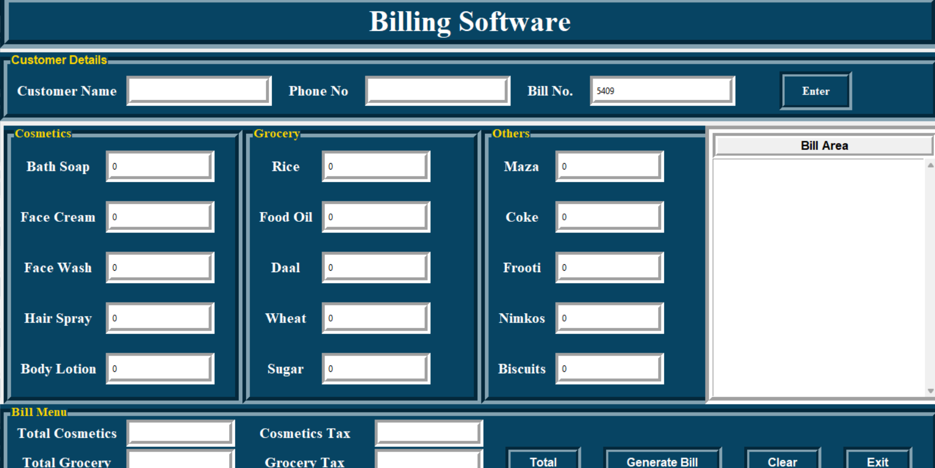 Bill Management System
